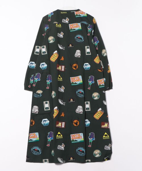 go slow caravan(ゴースローキャラバン)の「アニマル/ワッペン ノーカラーシャツワンピース W(シャツワンピース・レディース・ナチュラル/ダークグリーン・FREE)」の21枚目の写真