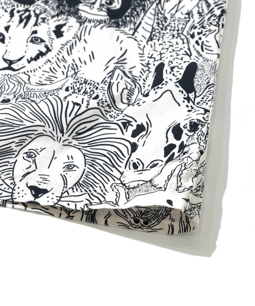 go slow caravan(ゴースローキャラバン)の「アニマル/ワッペン ノーカラーシャツワンピース W(シャツワンピース・レディース・ナチュラル/ダークグリーン・FREE)」の8枚目の写真