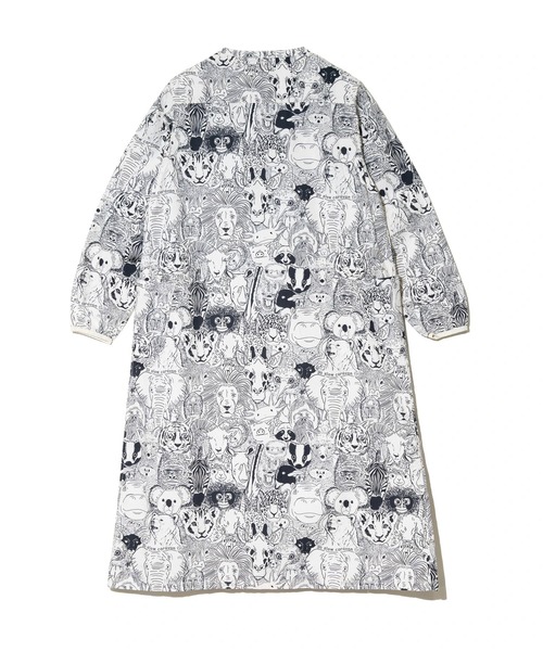 go slow caravan(ゴースローキャラバン)の「アニマル/ワッペン ノーカラーシャツワンピース W(シャツワンピース・レディース・ナチュラル/ダークグリーン・FREE)」の11枚目の写真