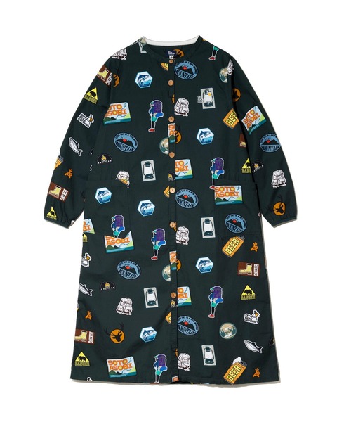 go slow caravan(ゴースローキャラバン)の「アニマル/ワッペン ノーカラーシャツワンピース W(シャツワンピース・レディース・ナチュラル/ダークグリーン・FREE)」の13枚目の写真