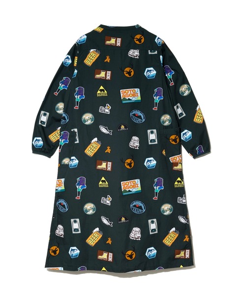 go slow caravan(ゴースローキャラバン)の「アニマル/ワッペン ノーカラーシャツワンピース W(シャツワンピース・レディース・ナチュラル/ダークグリーン・FREE)」の14枚目の写真