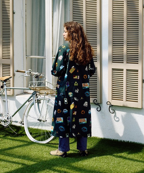 go slow caravan(ゴースローキャラバン)の「アニマル/ワッペン ノーカラーシャツワンピース W(シャツワンピース・レディース・ナチュラル/ダークグリーン・FREE)」の20枚目の写真