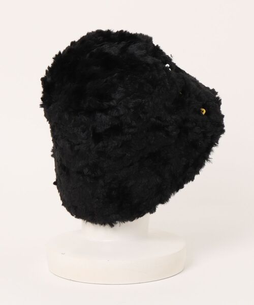 Burner（バーナー）の「【OKUOKU　0909】カラフル ファーバケットハット oku-bosi-23（ハット・レディース・ブラック/ベージュ/ホワイト・FREE）」の5枚目の写真