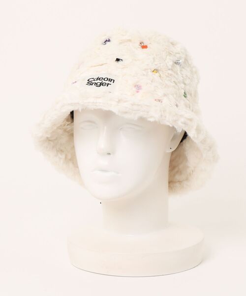 Burner（バーナー）の「【OKUOKU　0909】カラフル ファーバケットハット oku-bosi-23（ハット・レディース・ブラック/ベージュ/ホワイト・FREE）」の6枚目の写真