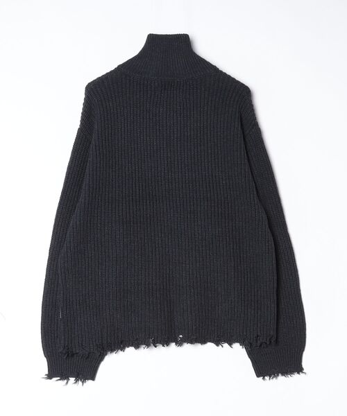ADAM PATEK(アダムパテック)の「【ADAMPATEK/アダムパテック】cotton wool damaged driver’s knit ドライバーズニット(ニット/セーター・レディース・ブラック/グレー・1/2)」の7枚目の写真
