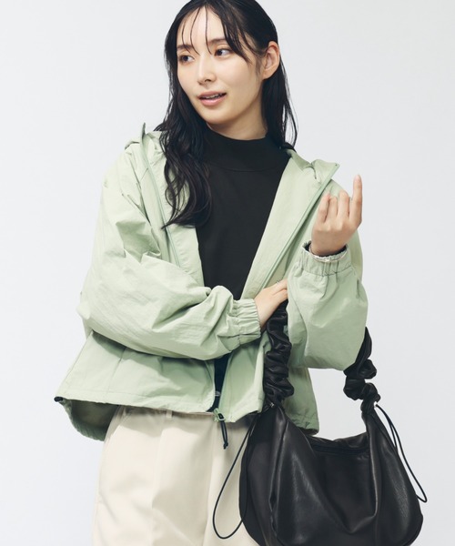 NEW BALANCE（ニューバランス）の「【アルペン限定】 ニューバランス New Balance THE CITY ナイロンフーデットジャケット（ナイロンジャケット・レディース・ブラック/アイボリー/グリーン・M/L）」の12枚目の写真