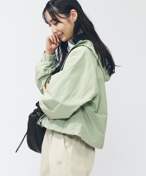 NEW BALANCE（ニューバランス）の「【アルペン限定】 ニューバランス New Balance THE CITY ナイロンフーデットジャケット（ナイロンジャケット・レディース・ブラック/アイボリー/グリーン・M/L）」の13枚目の写真