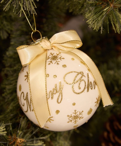 2025Xmas】ガラスボールオーナメント/直径8cm（インテリア雑貨