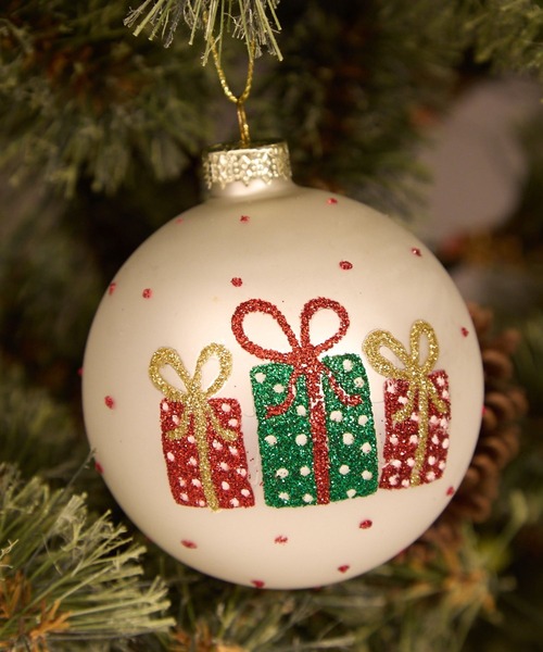 2025Xmas】ガラスボールオーナメント/直径8cm（インテリア雑貨