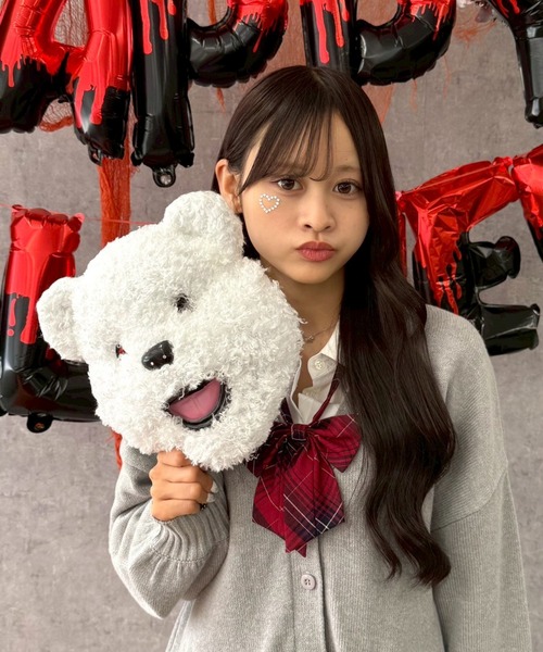 WEGO（ウィゴー）の「WEGO/ハロウィンアニマルフェイスマスク（コスチューム/パーティーグッズ・レディース・その他1/ホワイト/ブラウン・FREE）」の4枚目の写真