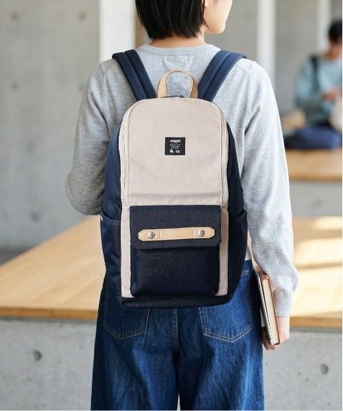 moz(モズ)の「【moz(モズ)】リュック バックパック ZZCI-03L-RN(ショルダーバッグ・レディース・ネイビー×ホワイト/ブラック/キャメル/ブラック×ゴールド・ONE SIZE)」の1枚目の写真