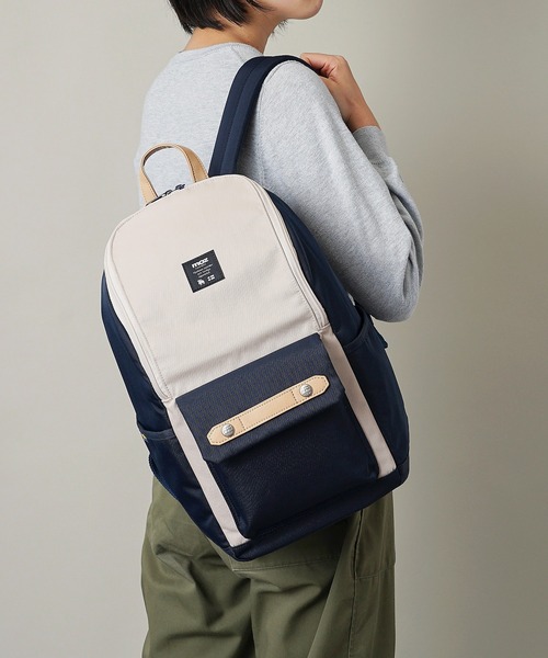 moz(モズ)の「【moz(モズ)】リュック バックパック ZZCI-03L-RN(ショルダーバッグ・レディース・ネイビー×ホワイト/ブラック/キャメル/ブラック×ゴールド・ONE SIZE)」の11枚目の写真