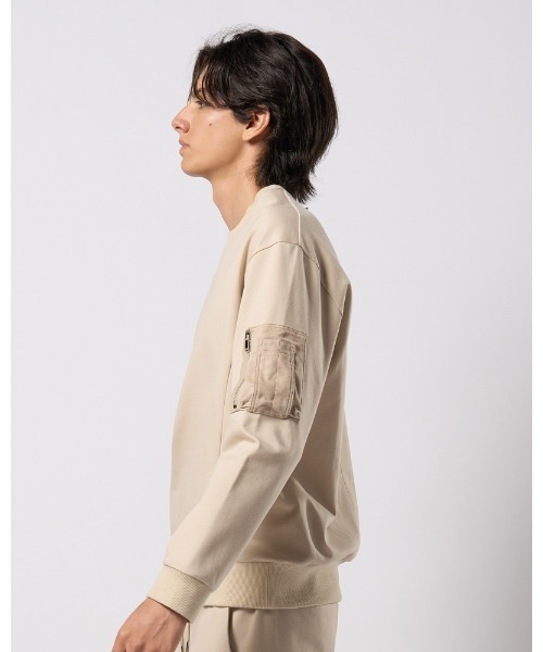 wjk(ダヴルジェイケイ)の「utility pocket sweatshirt(スウェット・メンズ・ブラック/ライトベージュ/トップグレー・SMALL/MEDIUM/LARGE/X-LARGE)」の5枚目の写真