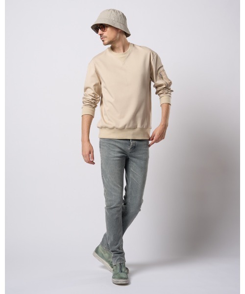 wjk(ダヴルジェイケイ)の「utility pocket sweatshirt(スウェット・メンズ・ブラック/ライトベージュ/トップグレー・SMALL/MEDIUM/LARGE/X-LARGE)」の20枚目の写真