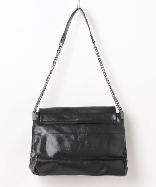 Burner(バーナー)の「【OKUOKU 0909】チェーンストラップ 大容量レザーショルダーバッグ oku-bag-32-28【RBTS】(ショルダーバッグ・レディース・ブラック・FREE)」の2枚目の写真