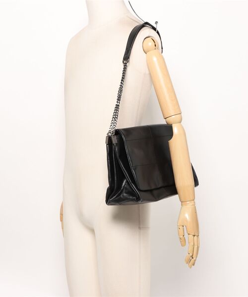 Burner(バーナー)の「【OKUOKU 0909】チェーンストラップ 大容量レザーショルダーバッグ oku-bag-32-28【RBTS】(ショルダーバッグ・レディース・ブラック・FREE)」の5枚目の写真
