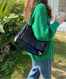 【OKUOKU 0909】チェーンストラップ 大容量レザーショルダーバッグ oku-bag-32-28【RBTS】