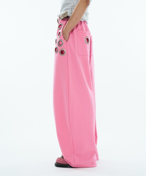 WISH FOR EVER(ウィッシュフォーエバー)の「EYELET DESIGN SWEAT PANTS / アイレットデザインスウェットパンツ(スウェットパンツ・メンズ・ピンク/グレー/ブラック・SMALL/LARGE/MEDIUM)」の18枚目の写真