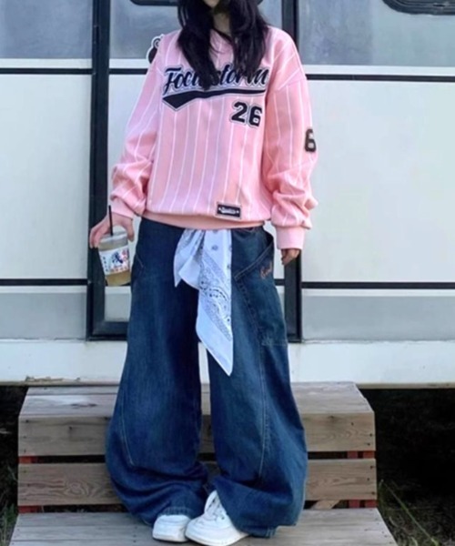 ジャージ風デザインスウェット（スウェット）｜Vipoa（ヴィポア