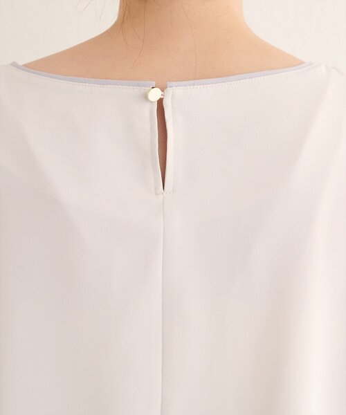 natural couture（ナチュラルクチュール）の「アシメパイピングボウブラウス（シャツ/ブラウス・レディース・ブラウン/ネイビー/グレイッシュベージュ/アイボリー・FREE）」の13枚目の写真