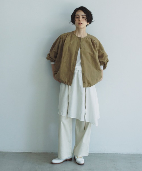 natural by clip》綿麻撥水ギャザーブルゾン（その他アウター