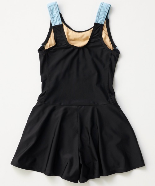 OP/RUSTY（オーピー/ラスティー）の「【ノーブランド】スクール水着 キッズ キュロットワンピース水着 Aラインワンピース スイミング  日焼け対策 UVカット ストレッチ素材（水着・キッズ・ネイビー/サックスブルー/ネイビー×ホワイト/ブラック×パープル・130/140/150/160/170）」の11枚目の写真