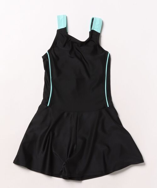 OP/RUSTY（オーピー/ラスティー）の「【ノーブランド】スクール水着 キッズ キュロットワンピース水着 Aラインワンピース スイミング  日焼け対策 UVカット ストレッチ素材（水着・キッズ・ネイビー/サックスブルー/ネイビー×ホワイト/ブラック×パープル・130/140/150/160/170）」の20枚目の写真