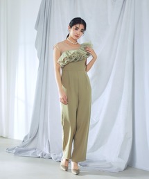 セール】【LEJA】2WAYシアースリーブ花柄パンツドレス 2点セット 結婚