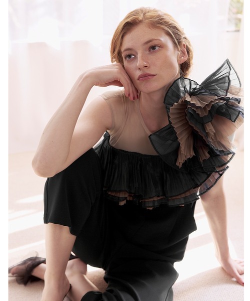 darial（ダリアル）の「【darial】tule motif pants dress チュール モチーフ パンツドレス（パンツドレス・レディース・ネイビー/ミント/ブラック・S/M/L）」の22枚目の写真