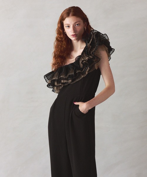 darial（ダリアル）の「【darial】tule motif pants dress チュール モチーフ パンツドレス（パンツドレス・レディース・ネイビー/ミント/ブラック・S/M/L）」の17枚目の写真