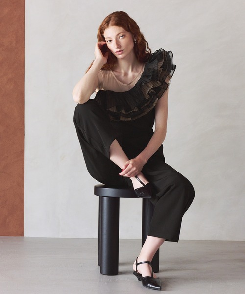 darial（ダリアル）の「【darial】tule motif pants dress チュール モチーフ パンツドレス（パンツドレス・レディース・ネイビー/ミント/ブラック・S/M/L）」の18枚目の写真