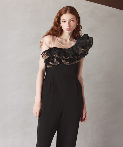 darial（ダリアル）の「【darial】tule motif pants dress チュール モチーフ パンツドレス（パンツドレス・レディース・ネイビー/ミント/ブラック・S/M/L）」の20枚目の写真