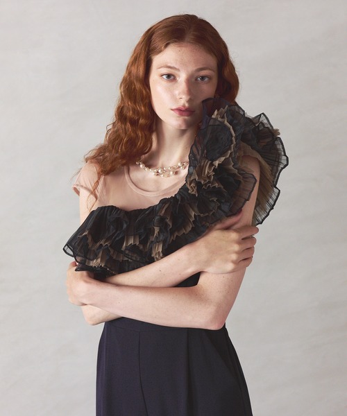 darial（ダリアル）の「【darial】tule motif pants dress チュール モチーフ パンツドレス（パンツドレス・レディース・ネイビー/ミント/ブラック・S/M/L）」の5枚目の写真