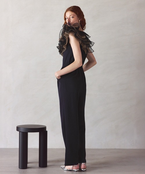 darial（ダリアル）の「【darial】tule motif pants dress チュール モチーフ パンツドレス（パンツドレス・レディース・ネイビー/ミント/ブラック・S/M/L）」の6枚目の写真