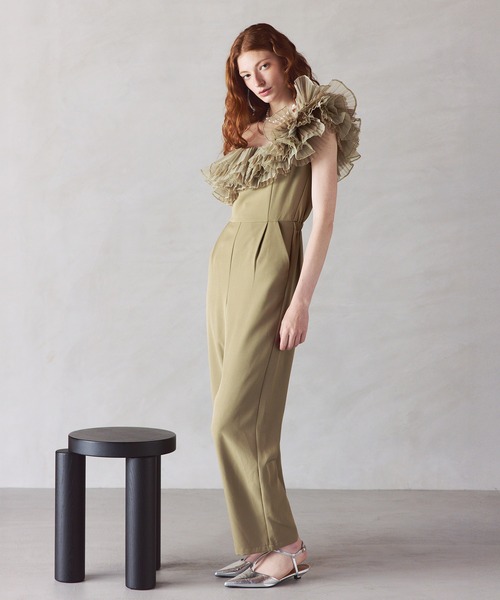 darial（ダリアル）の「【darial】tule motif pants dress チュール モチーフ パンツドレス（パンツドレス・レディース・ネイビー/ミント/ブラック・S/M/L）」の9枚目の写真