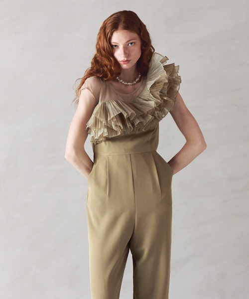 darial（ダリアル）の「【darial】tule motif pants dress チュール モチーフ パンツドレス（パンツドレス・レディース・ネイビー/ミント/ブラック・S/M/L）」の10枚目の写真