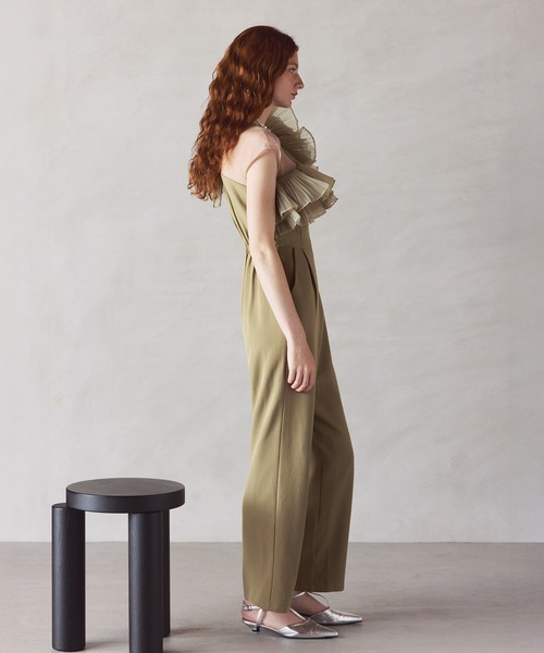 darial（ダリアル）の「【darial】tule motif pants dress チュール モチーフ パンツドレス（パンツドレス・レディース・ネイビー/ミント/ブラック・S/M/L）」の11枚目の写真