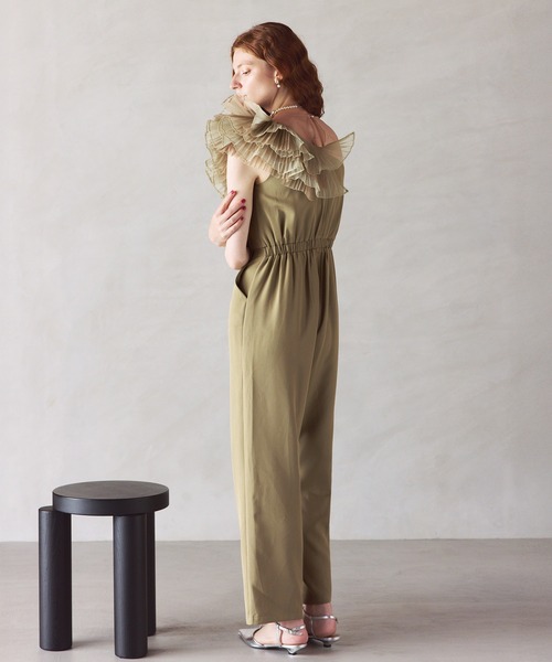 darial（ダリアル）の「【darial】tule motif pants dress チュール モチーフ パンツドレス（パンツドレス・レディース・ネイビー/ミント/ブラック・S/M/L）」の12枚目の写真