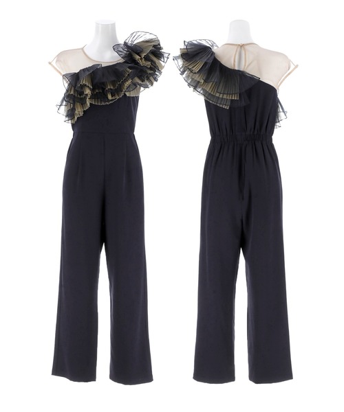 darial（ダリアル）の「【darial】tule motif pants dress チュール モチーフ パンツドレス（パンツドレス・レディース・ネイビー/ミント/ブラック・S/M/L）」の14枚目の写真