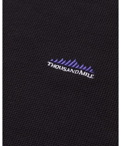 THOUSAND MILE（サウザンドマイル）の「[L's]FRENCH SLEEVE OP TECH WAFFLE/フレンチスリーブワンピース（ワンピース・レディース・グレイッシュベージュ/ネイビー/スミクロ・FREE）」の4枚目の写真
