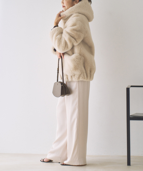 plage（プラージュ）の「Vegancode / ヴィ―ガンコード FAUX FUR ブルゾン（その他アウター・レディース・カーキ/アイボリー・FREE）」の17枚目の写真