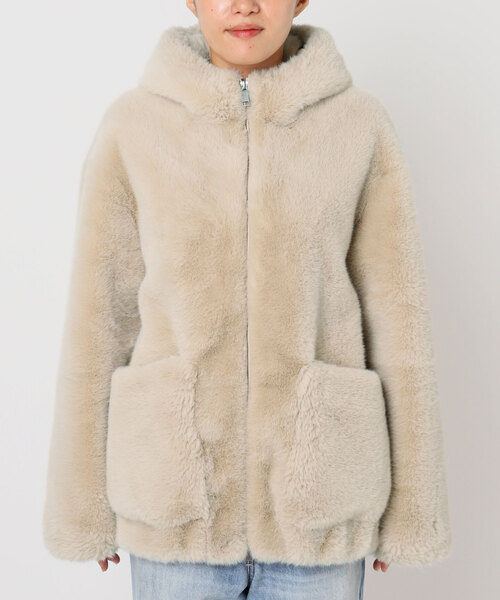 土日限定値下げ！Plage Vegancodeヴィーガンコード FUR ブルゾン Vegancode / ヴィ―ガンコード FAUX FUR ブルゾン（その他アウター