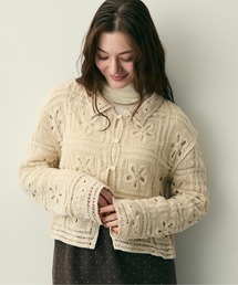 Lunea（ルネア）の「フラワークロシェカーディガン（カーディガン/ボレロ）」