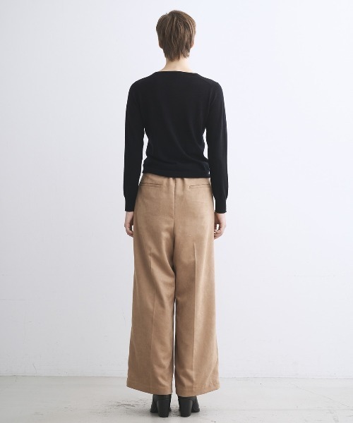 three dots(スリードッツ)の「メリノスーパーファイン Vネックニット(ニット/セーター・レディース・イエロー/チャコールグレー/ライトベージュ/ライトブルー・SMALL/MEDIUM)」の12枚目の写真