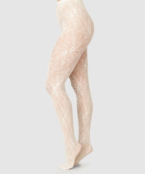 SWEDISH STOCKING（スウェディッシュストッキングス）の「＜SWEDISH STOCKINGS＞Rosa レース タイツ＜ Select by EMMEL REFINES ＞（タイツ/ストッキング・レディース・ダークブラウン/ブラック/オフホワイト・S）」の4枚目の写真