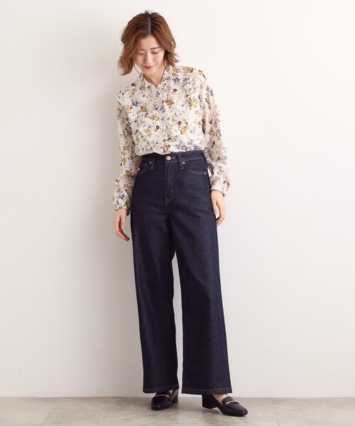 grove（グローブ）の「カスリフラワープリントブラウス（シャツ/ブラウス・レディース・モスグリーン系/アイボリー系・03/02/01/04/05）」の14枚目の写真