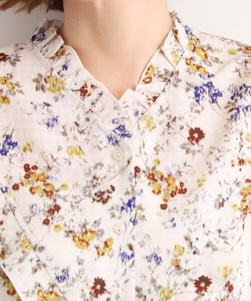 grove（グローブ）の「カスリフラワープリントブラウス（シャツ/ブラウス・レディース・モスグリーン系/アイボリー系・03/02/01/04/05）」の5枚目の写真
