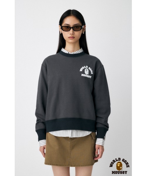 値下げ‼️BP/MS RELAXED FIT クルーネック BP/MS RELAXED FIT クルーネックトップス（スウェット）｜MOUSSY