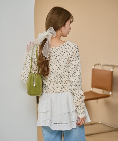 Kastane（カスタネ）の「【新色追加/fiw.】シアーリボンシュシュ（シュシュ・レディース・ホワイト/ブラウン・FREE）」の8枚目の写真