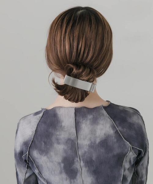 SMELLY（スメリー）の「シンプルメタルヘアクリップ（バレッタ/ヘアクリップ・レディース・シルバー・-）」の3枚目の写真